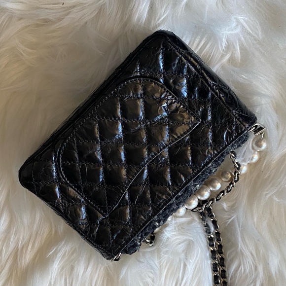 🌟 rare 🌟 Chanel vintage calfskin & tweed crossbody bag - Picture 16 of 17